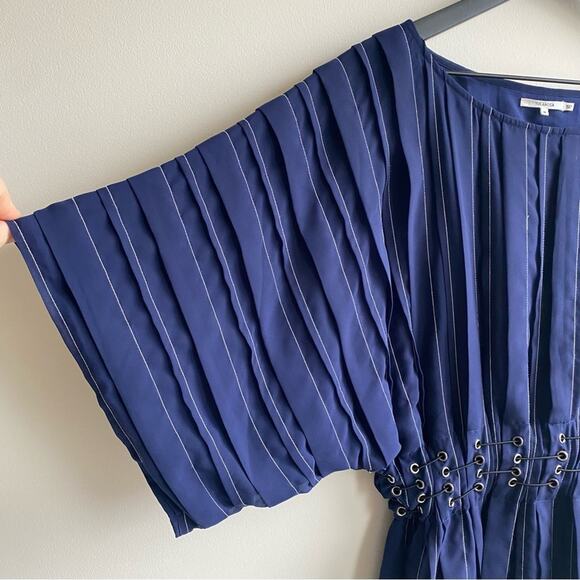 Tularosa Sienna Pleated Fit and Flare Mini Dress Size Medium - Picture 4 of 9